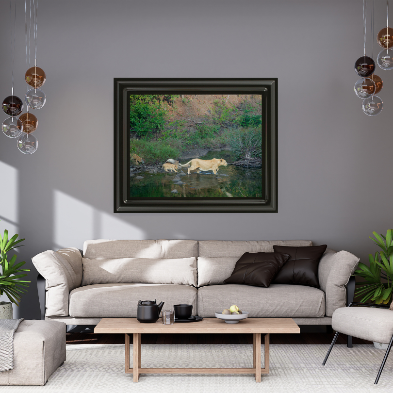 Le Monarque de Corbett - Éléphant en bois avec photographie artistique