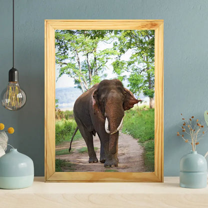 Fine Art Print of Majestic Elephant returning River - Photo Frame of Elephant -Wall Art- Return to home