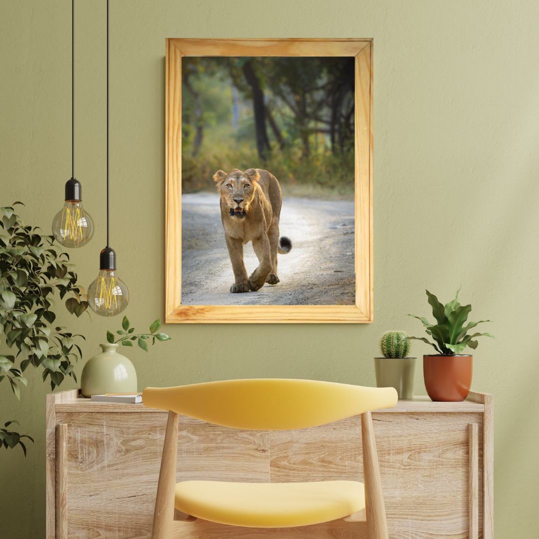 पानी में रॉयल बंगाल टाइगर – प्रीमियम वन्यजीव ललित कला प्रिंट 