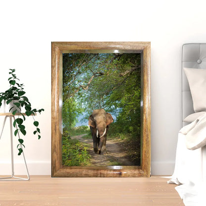 Elephant in Jungle Canopy Landscape Photo Frame – Fine Art Decor